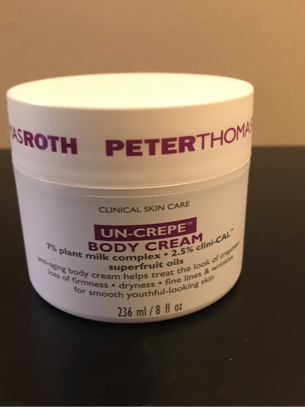 Peter Thomas Roth Un-Crepe Body Cream - White Jar with Purple Logo